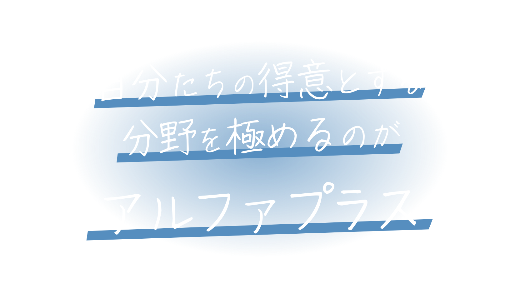 自分たちの得意とする分野を極めるのがアルファプラス